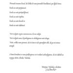 Na fotografiji je zapis zahvale družine zaposlenim v domu. Besedilo se začne z nagovorom »Spoštovani!« in izraža hvaležnost za prijaznost, potrpežljivost, toplino, besede in skrb. Družina se zahvaljuje za delo in podporo, ki jo zaposleni namenjajo stanovalcem ter njihovim bližnjim. Na koncu je zapisana zahvala za skrb za očeta Slavka Valenka, podpisana z imenom Marijan Valenko z družino.