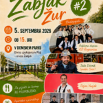 Plakat za Žabjak žur #2, 5. septembra 2026 ob 15. uri v domskem parku Doma upokojencev Ptuj – enota Žabjak. Nastopajo Folklorna skupina KD Rogoznica, Sašo Dobnik, Dejan Vunjak in Ansambel Zlati Asi.